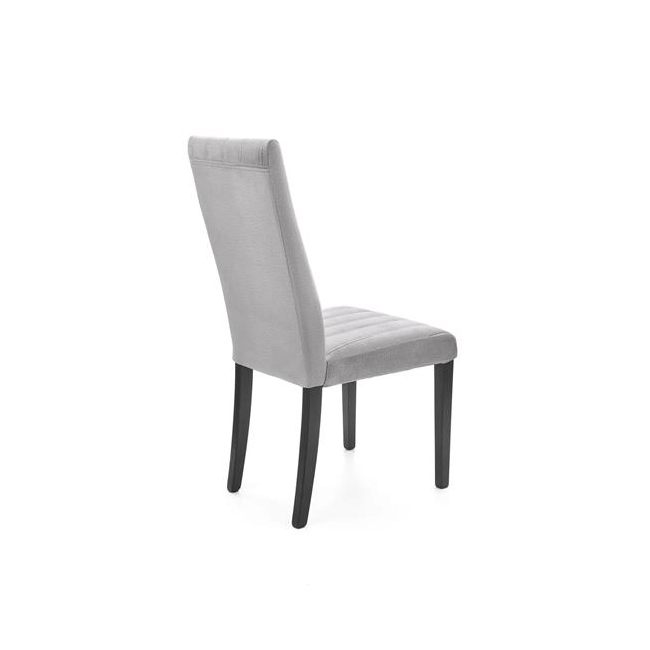 DIEGO 2 krzesło czarny / tap. velvet pikowany Pasy - MONOLITH 85 (jasny popiel) (1p=2szt)-122370