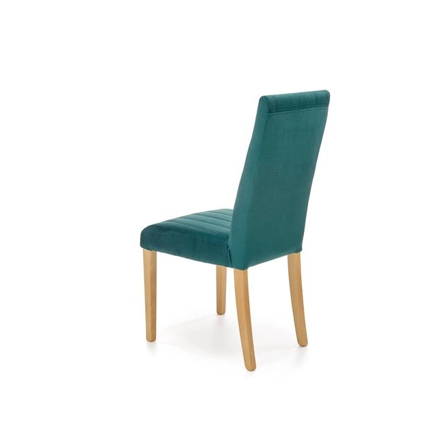 DIEGO 3 krzesło dąb miodowy / tap. velvet pikowany Pasy - MONOLITH 37 (ciemny zielony) (1p=2szt)-122379