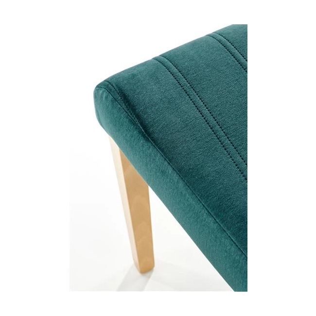 DIEGO 3 krzesło dąb miodowy / tap. velvet pikowany Pasy - MONOLITH 37 (ciemny zielony) (1p=2szt)-122382
