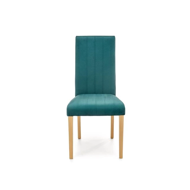 DIEGO 3 krzesło dąb miodowy / tap. velvet pikowany Pasy - MONOLITH 37 (ciemny zielony) (1p=2szt)-122383