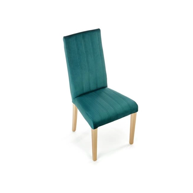 DIEGO 3 krzesło dąb miodowy / tap. velvet pikowany Pasy - MONOLITH 37 (ciemny zielony) (1p=2szt)-122385