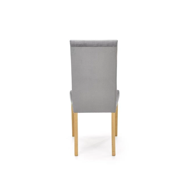 DIEGO 3 krzesło dąb miodowy / tap. velvet pikowany Pasy - MONOLITH 85 (jasny popiel) (1p=2szt)-122396