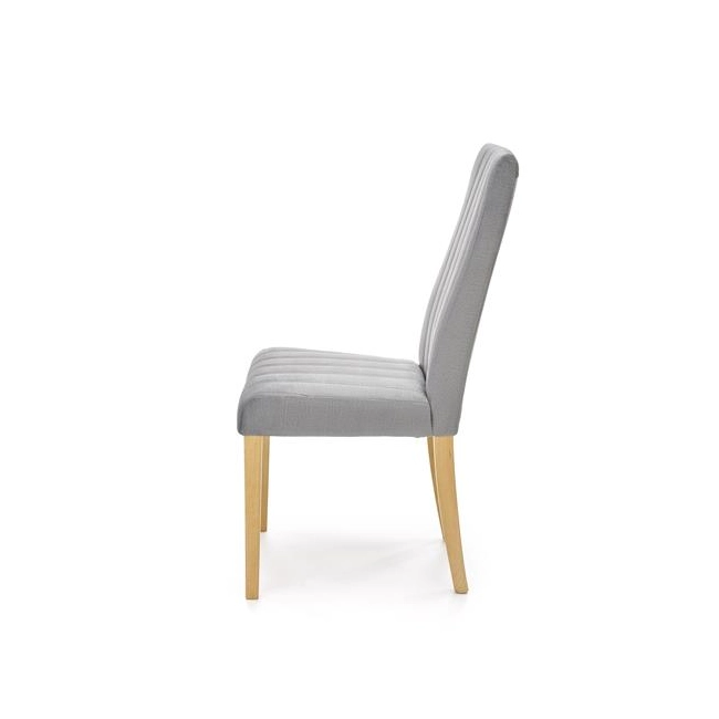 DIEGO 3 krzesło dąb miodowy / tap. velvet pikowany Pasy - MONOLITH 85 (jasny popiel) (1p=2szt)-122397