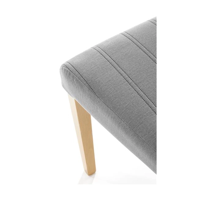 DIEGO 3 krzesło dąb miodowy / tap. velvet pikowany Pasy - MONOLITH 85 (jasny popiel) (1p=2szt)-122401