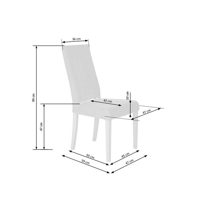 DIEGO krzesło dąb sonoma / tap. Inari 23 (1p=2szt)-122412