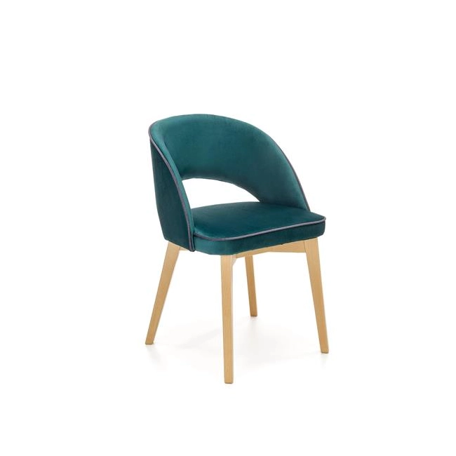 MARINO krzesło dąb miodowy / tap. MONOLITH 37 (ciemny zielony) (1p=1szt)-122553