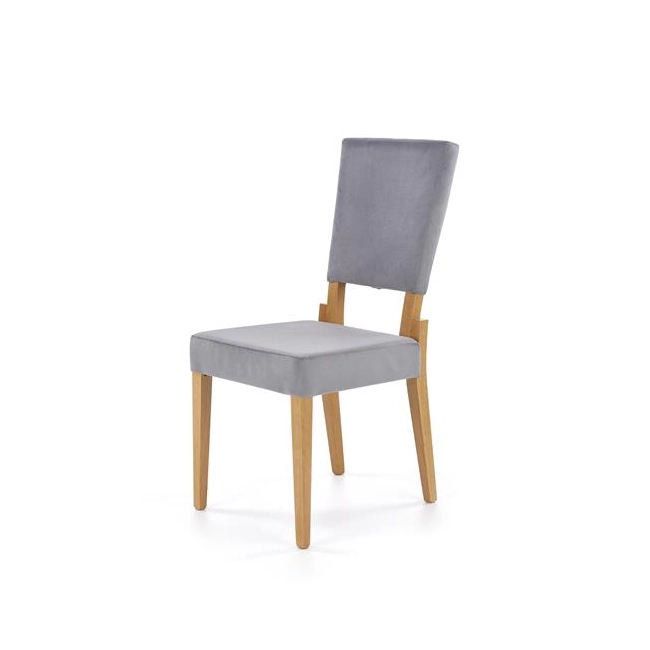 SORBUS krzesło, tapicerka - popielaty, nogi - dąb miodowy (1p=2szt)