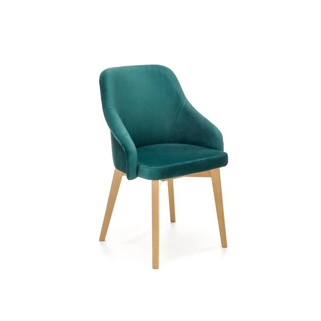 TOLEDO 2 krzesło dąb miodowy / tap. MONOLITH 37 (ciemny zielony) (1p=1szt)-122633