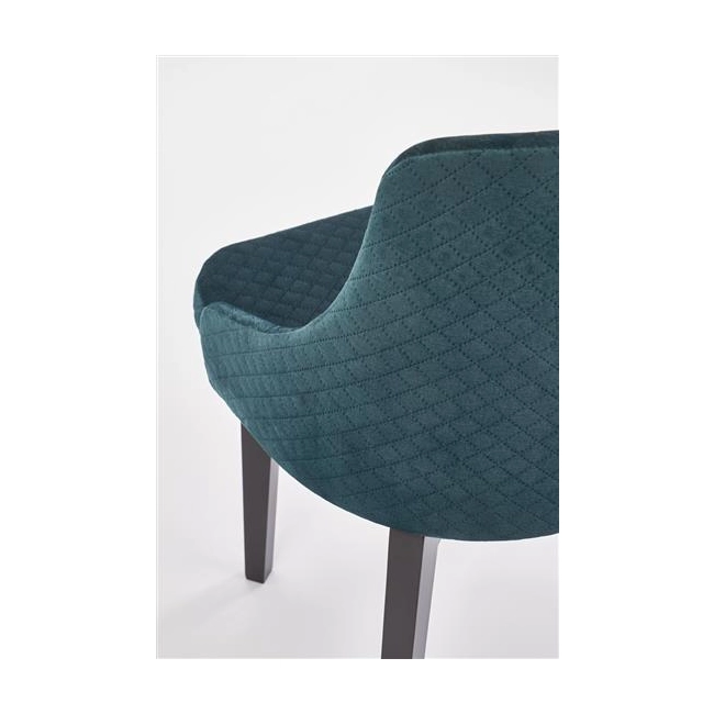 TOLEDO 3 krzesło czarny / tap. velvet pikowany Karo 4 - MONOLITH 37 (ciemny zielony) (1p=1szt)-122655