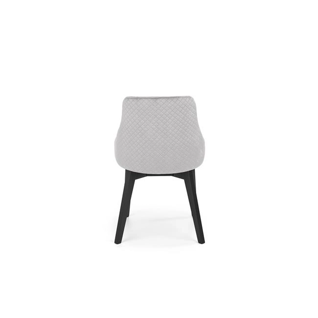 TOLEDO 3 krzesło czarny / tap. velvet pikowany Karo 4 - MONOLITH 85 (jasny popiel) (1p=1szt)-122672