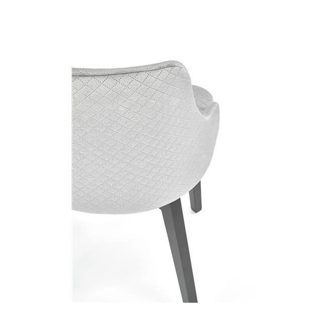 TOLEDO 3 krzesło czarny / tap. velvet pikowany Karo 4 - MONOLITH 85 (jasny popiel) (1p=1szt)-122676