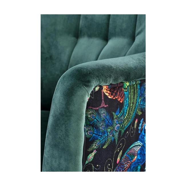 PAGONI fotel wypoczynkowy c. zielony / czarny (tkanina Bluvel #78) (1p=1szt)-122748