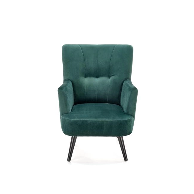 PAGONI fotel wypoczynkowy c. zielony / czarny (tkanina Bluvel #78) (1p=1szt)-122751