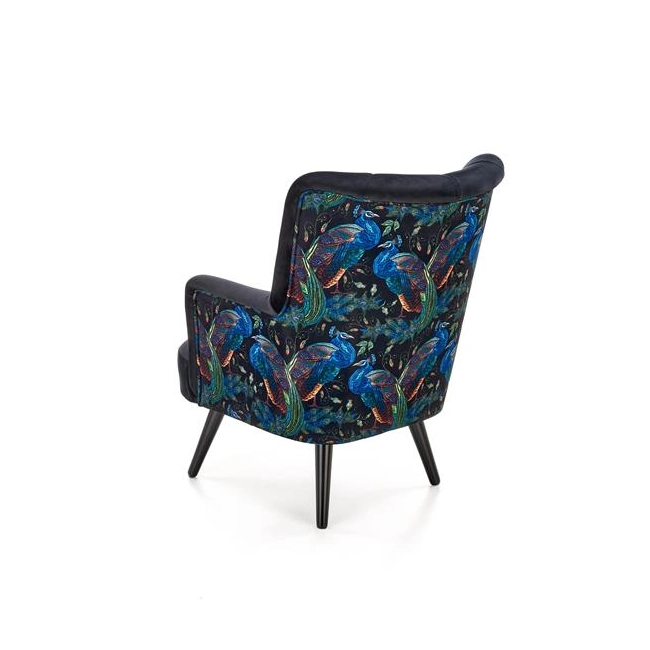 PAGONI fotel wypoczynkowy czarny (tkanina Bluvel #19) (1p=1szt)-122758