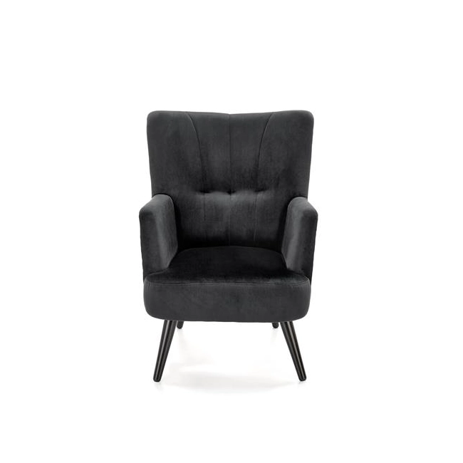 PAGONI fotel wypoczynkowy czarny (tkanina Bluvel #19) (1p=1szt)-122763