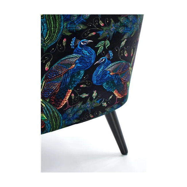 PAGONI fotel wypoczynkowy granatowy / czarny (tkanina Bluvel #86) (1p=1szt)-122773
