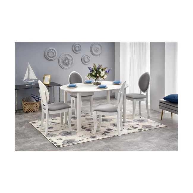 RINGO stół kolor blat - biały, nogi - biały (102-142x102x76 cm) (2p=1szt)