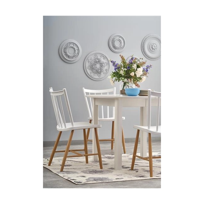 RINGO stół kolor blat - biały, nogi - biały (102-142x102x76 cm) (2p=1szt)-122984