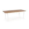 WINDSOR stół rozkładany 160-240x90x76 cm kolor ciemny dąb/biały (2p=1szt)-123439