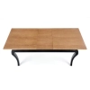 WINDSOR stół rozkładany 160-240x90x76 cm kolor ciemny dąb/czarny (2p=1szt)-123455