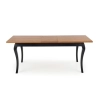 WINDSOR stół rozkładany 160-240x90x76 cm kolor ciemny dąb/czarny (2p=1szt)-123457