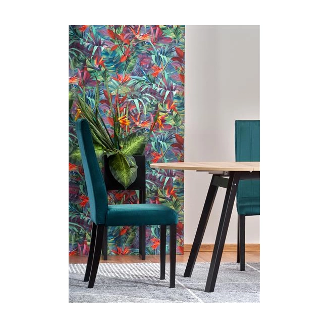 RUBEN stół kolor blat - dąb artisan, nogi - czarny (102-142x102x75 cm) (2p=1szt)-123034