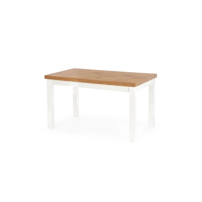 TIAGO stół rozkładany 140-220/80 blat: dąb lancelot, nogi: biały (3p=1szt)-123302