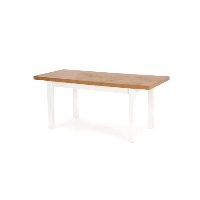 TIAGO stół rozkładany 140-220/80 blat: dąb lancelot, nogi: biały (3p=1szt)-123307