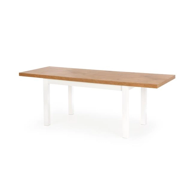 TIAGO stół rozkładany 140-220/80 blat: dąb lancelot, nogi: biały (3p=1szt)-123308