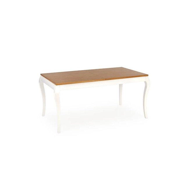 WINDSOR stół rozkładany 160-240x90x76 cm kolor ciemny dąb/biały (2p=1szt)-123433