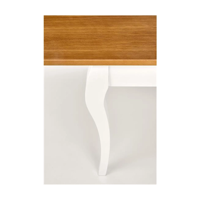 WINDSOR stół rozkładany 160-240x90x76 cm kolor ciemny dąb/biały (2p=1szt)-123435