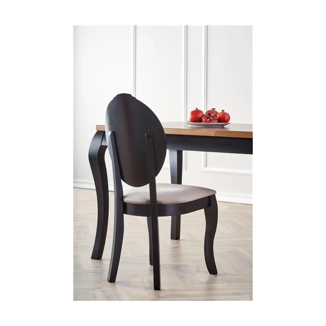 WINDSOR stół rozkładany 160-240x90x76 cm kolor ciemny dąb/czarny (2p=1szt)-123443
