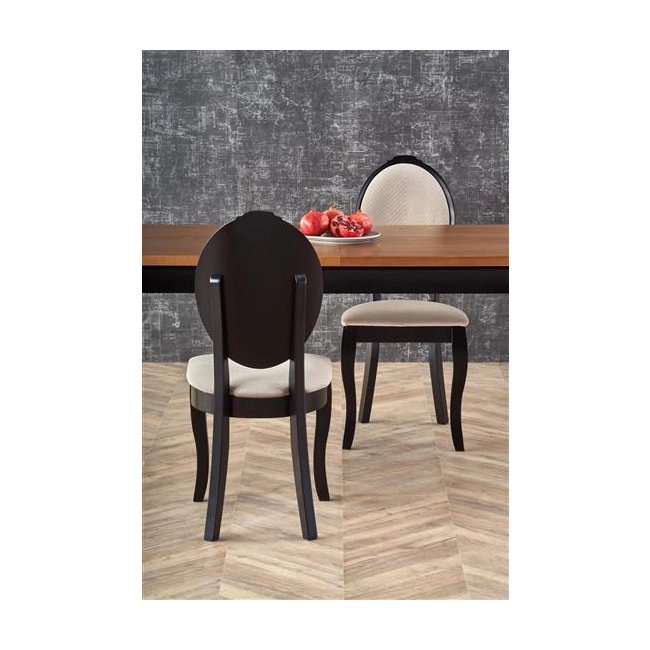 WINDSOR stół rozkładany 160-240x90x76 cm kolor ciemny dąb/czarny (2p=1szt)-123444