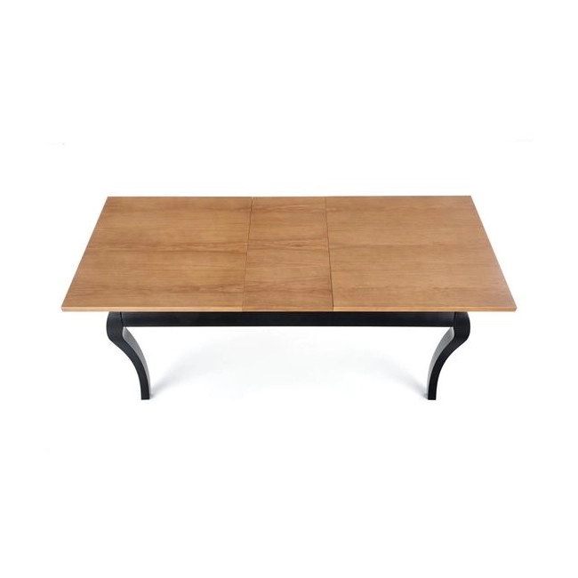WINDSOR stół rozkładany 160-240x90x76 cm kolor ciemny dąb/czarny (2p=1szt)-123455