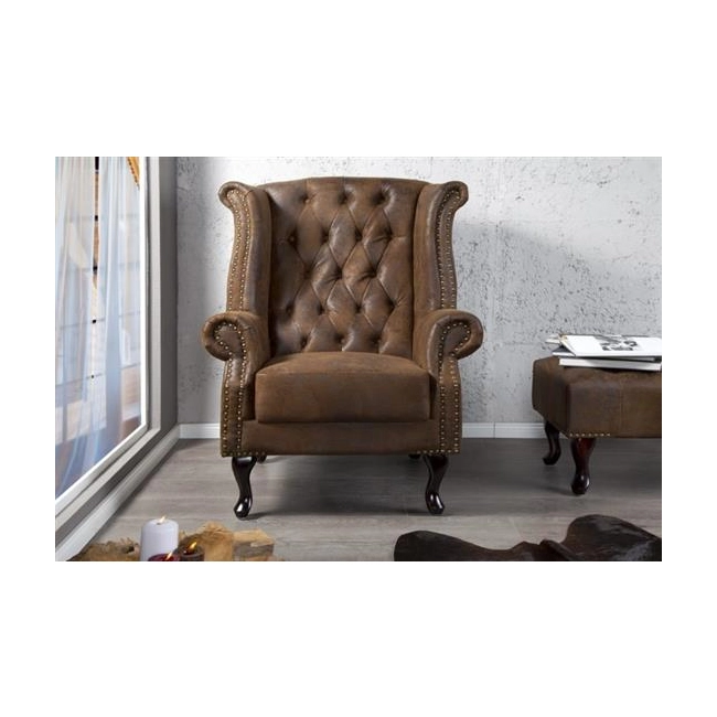 FOTEL CHESTERFIELD BRĄZOWY-123916