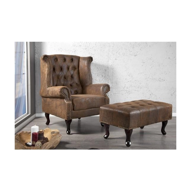 FOTEL CHESTERFIELD BRĄZOWY-123917