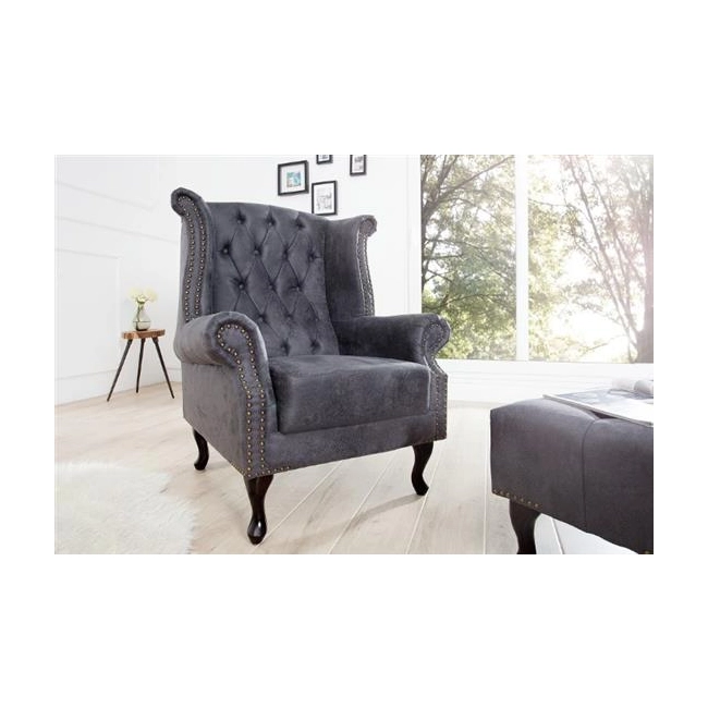 FOTEL CHESTERFIELD SZARY-123922
