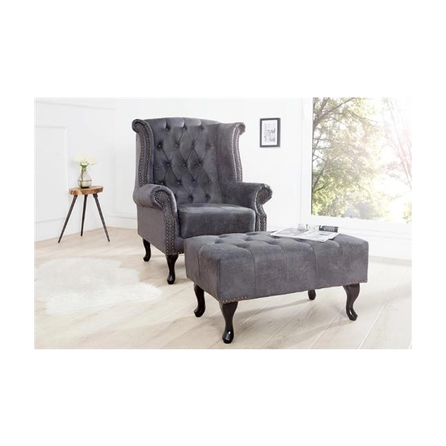FOTEL CHESTERFIELD SZARY-123923