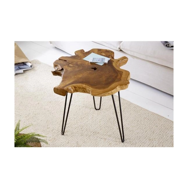 STOLIK KAWOWY WILD 55 CM TEAK-125197