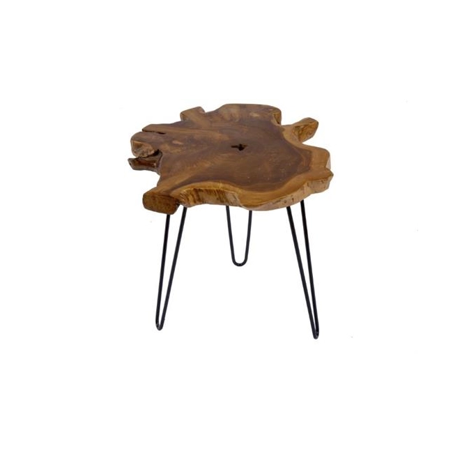 STOLIK KAWOWY WILD 55 CM TEAK