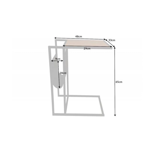 STOLIK KAWOWY LOFT 48X33 CM-125797