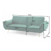 SOFA ROZKŁADANA DIVANI ZIELONA I 215 CM-126346