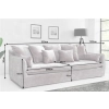 SOFA 3-OSOBOWA HEAVEN TAUPE 210 CM-126428