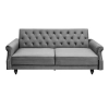 SOFA ROZKŁADANA MAISON 220X95 CM SZARA WELUR