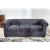 SOFA 3-OSOBOWA CHESTERFIELD CIEMNOSZARA 210 CM-126520