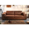 SOFA LOUNGER VINTAGE 220X86 CM EKOSKÓRA BRĄZOWA-126531