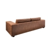 SOFA LOUNGER VINTAGE 220X86 CM EKOSKÓRA BRĄZOWA-126536