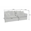 SOFA 3-OSOBOWA HEAVEN 210X105 CM ZIELONA WELUR-126632