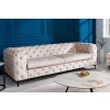 SOFA MODERN BAROCK 235X95 CM BEŻOWA WELUR-126654