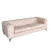 SOFA MODERN BAROCK 235X95 CM BEŻOWA WELUR